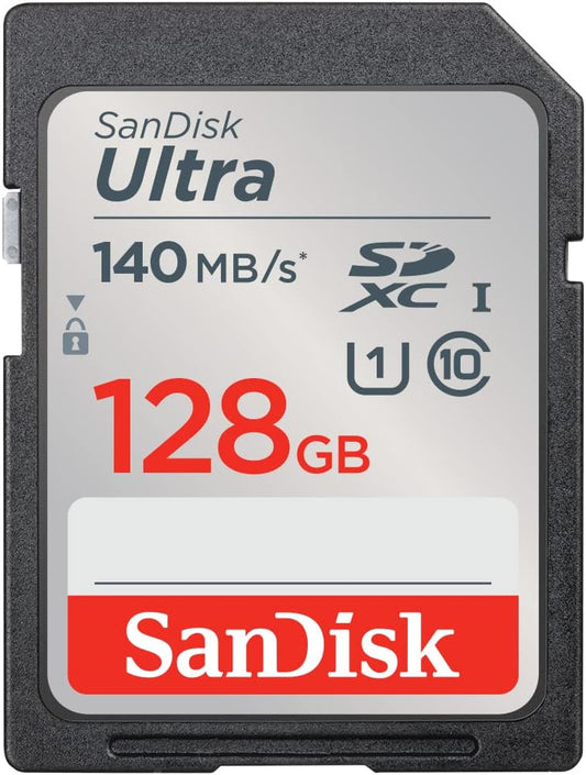 SanDisk 128 GB cartão Ultra SDXC, com até 140 MB/s, desempenho de apps A1, UHS-1, classe 10, U1