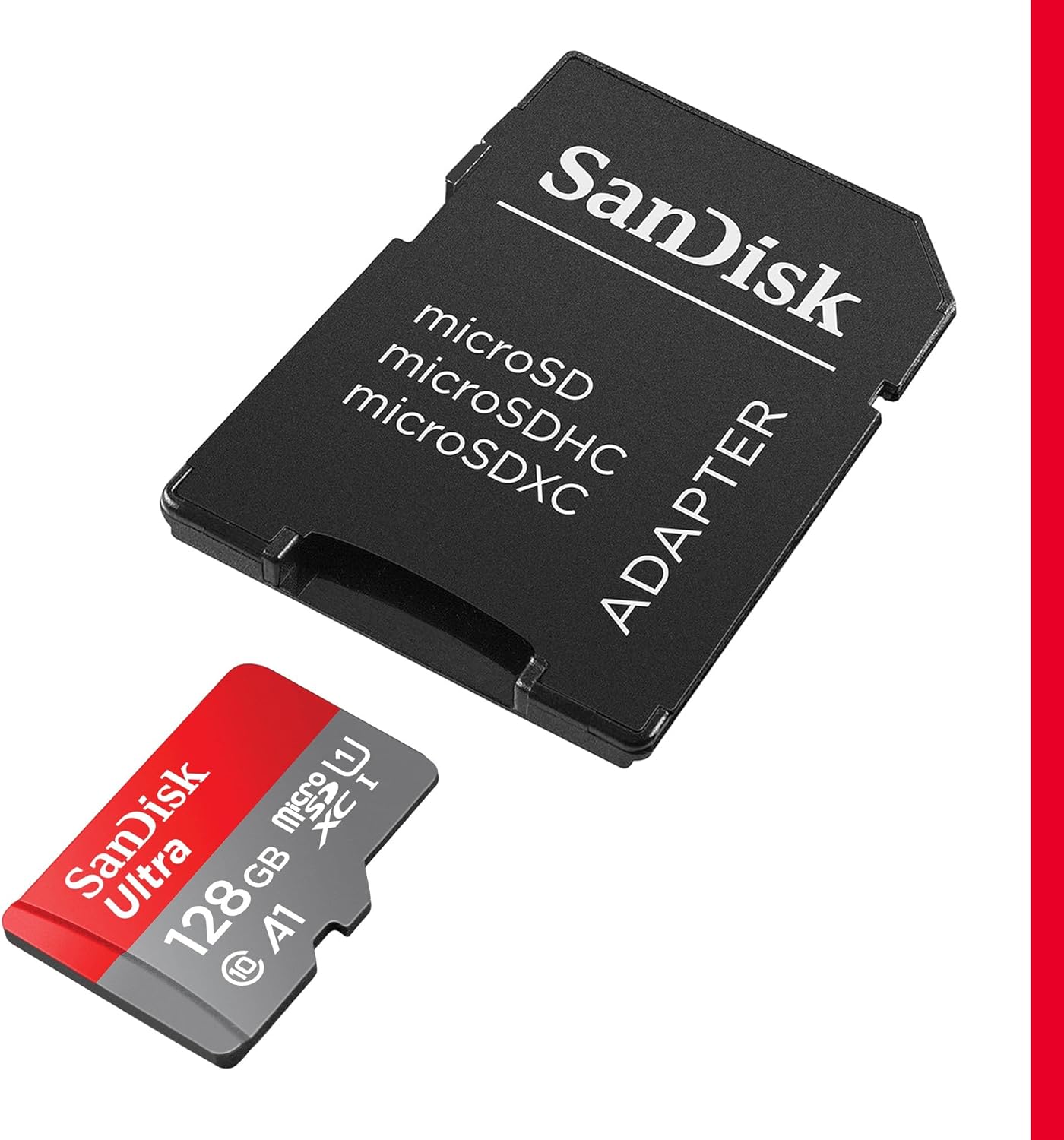 SanDisk 128 GB Ultra cartão microSDXC adaptador SD até 140 MB/s com classe A1 de desempenho de aplicações UHS-I Class 10 U1