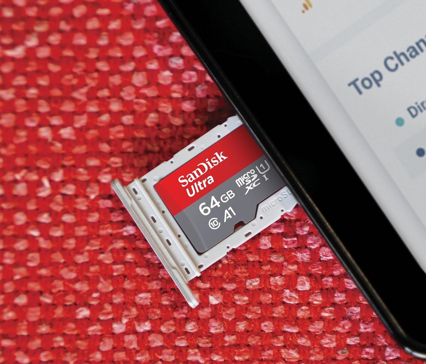 SanDisk 64GB Ultra cartão de memória microSDXC com adaptador SD, até 140 MB/s, desempenho de apps A1, UHS-I classe 10, U1