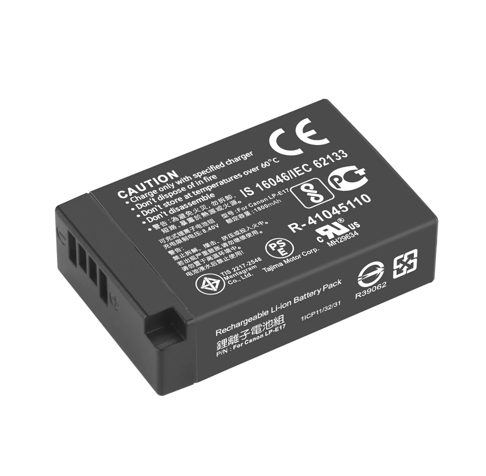 PROBTY Bateria LP-E17 UCB-C p/ Canon - 1800mAh