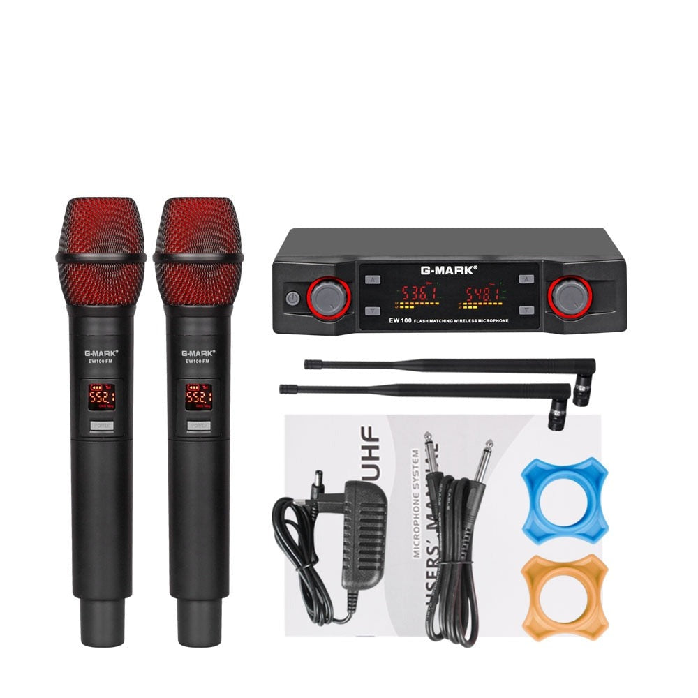 G-MARK Kit Karaoke Microfone Sem fio - EW100