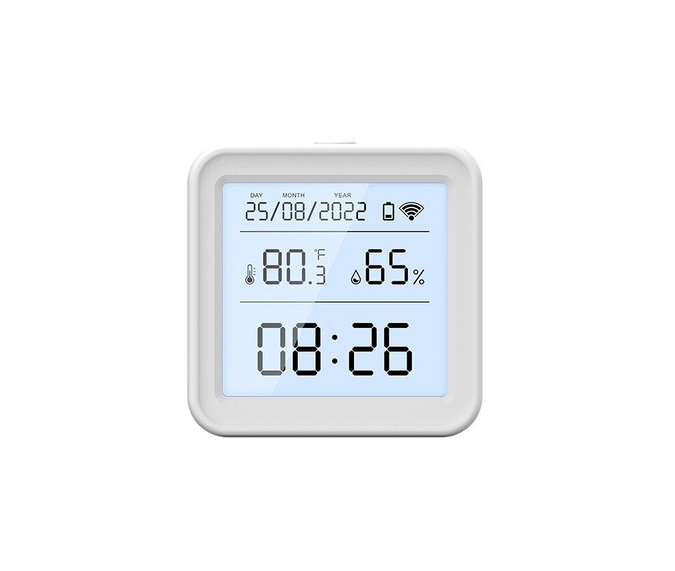 Sensor Higrómetro Temperatura e Humidade Smart Tuya