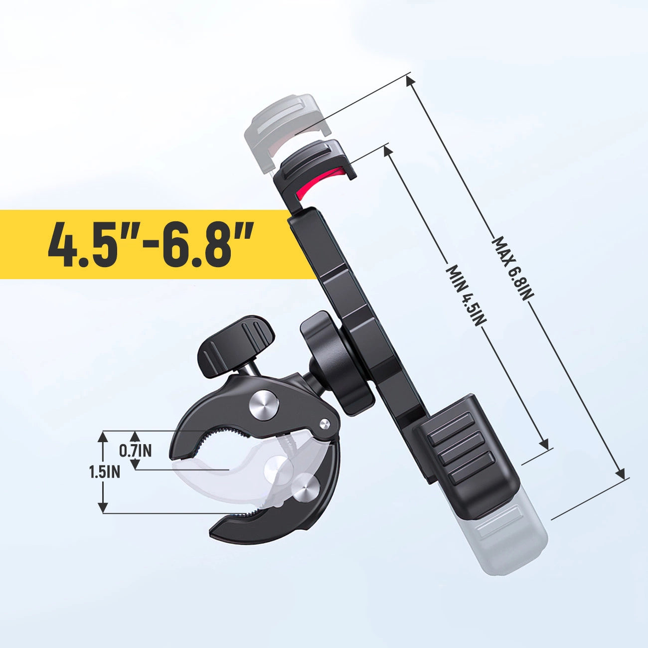 Wozinsky Suporte de Telemóvel para Bicicleta/Mota Preto - WBHBK4
