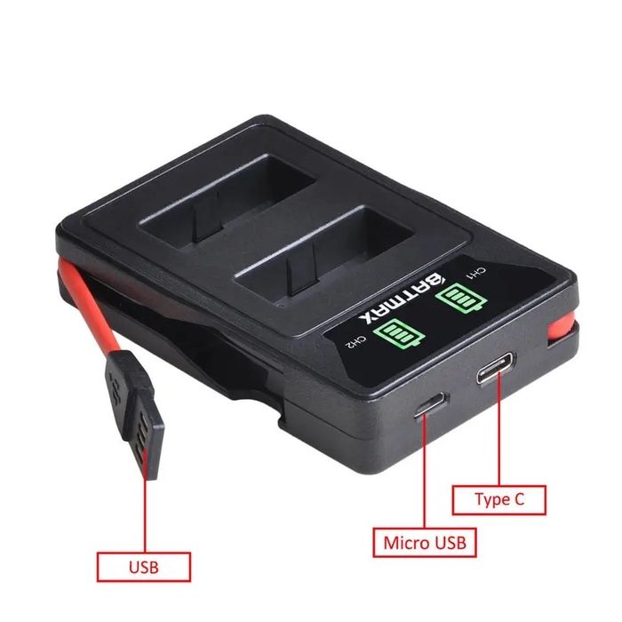 BATMAX Carregador USB p/ Bateria LP-E12