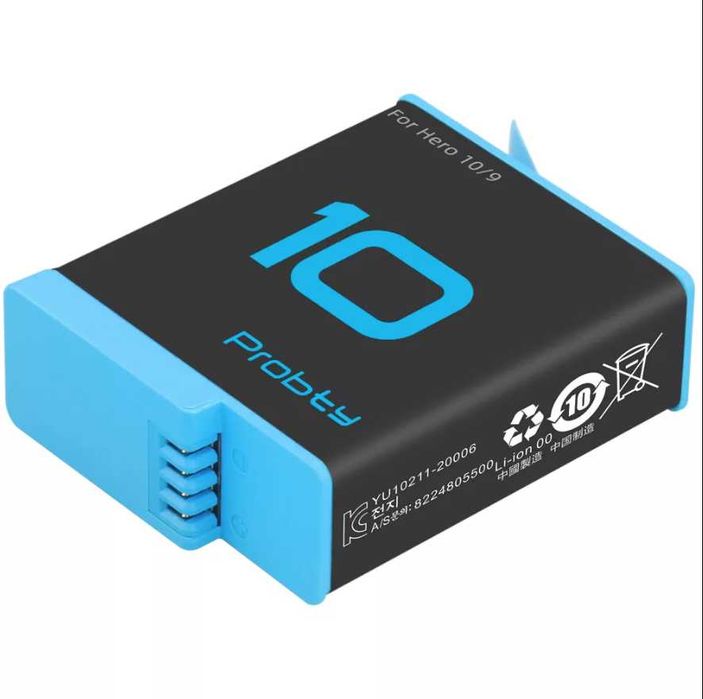 PROBTY Bateria p/ GoPro 9 / 10 / 11 - 1850mAh
