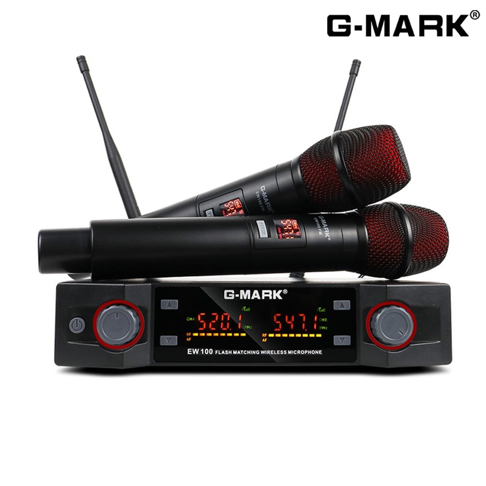 G-MARK Kit Karaoke Microfone Sem fio - EW100